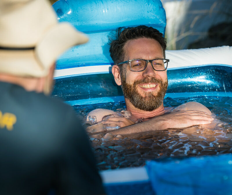 Eisbaden auf dem Workshop