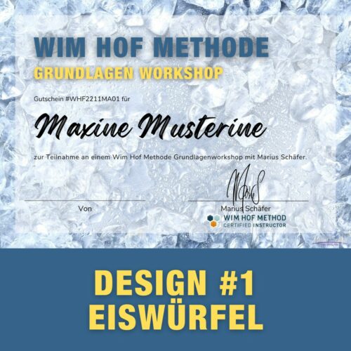 Gutschein Design #1 - Eiswürfel