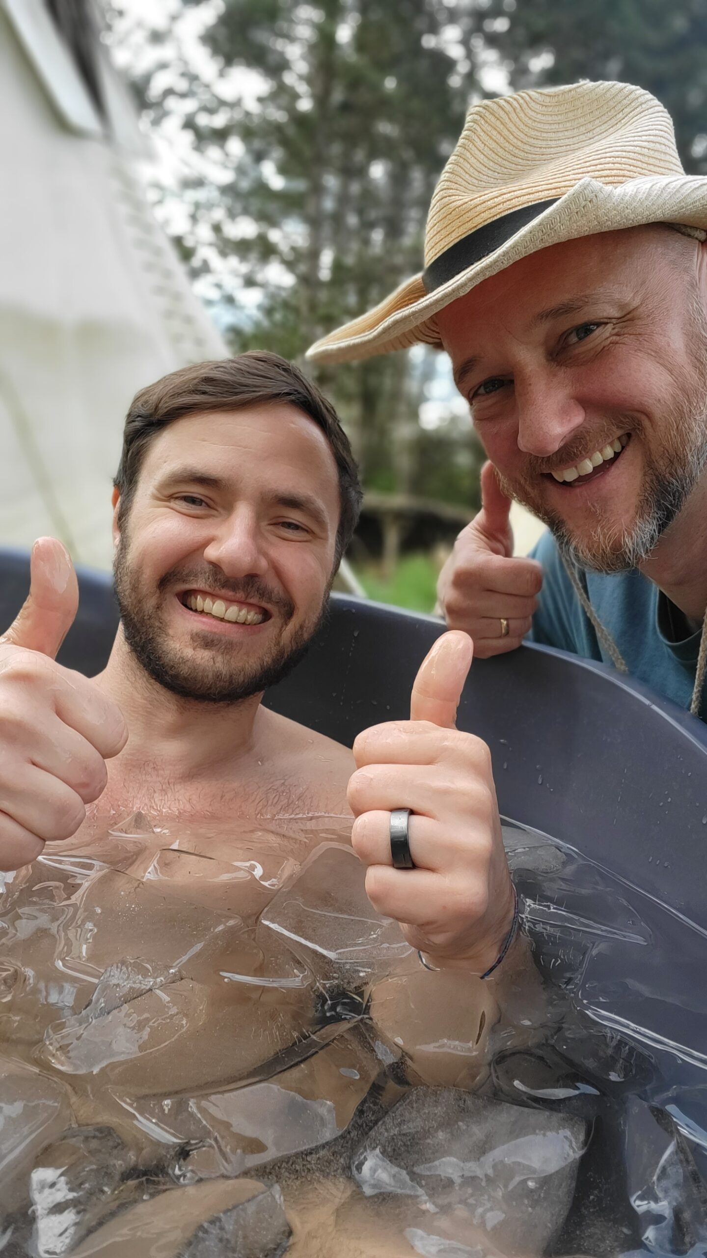 Eisbaden in Eltville am Rhein